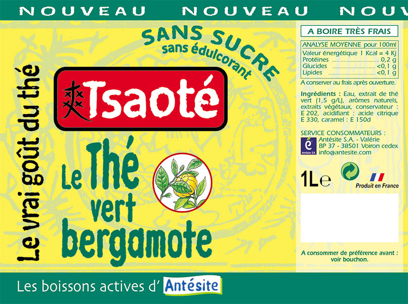 Document d’éxécution packaging boite de thé - Annonceur : Tsaoté -  Agence : CARACAS