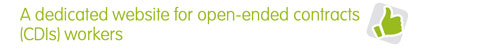A dedicated website for open-ended contracts (CDIs) workers